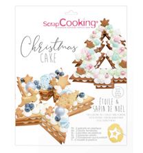 Picture of CHRISTMAS CAKE TEMPLATE SET OF 2 CHRISTMAS STAR AND CHRISTMA